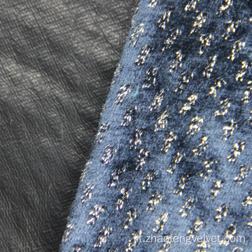 Tessuto di velluto a maglia da deformazione glitter